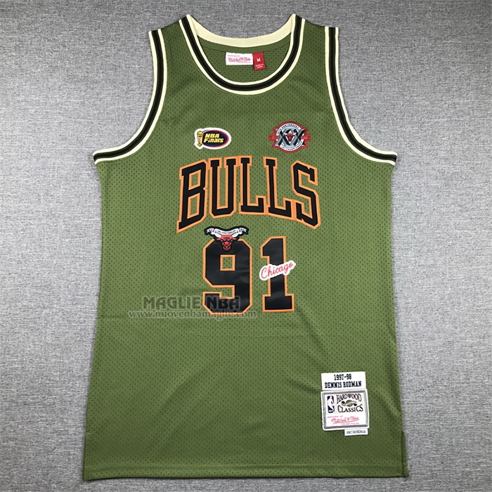 Maglia
 Dennis Rodman NO 91 Chicago Bulls Mitchell & Ness 1997-98 Verde
